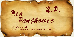 Mia Panjković vizit kartica